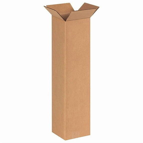 Box Partners Tall Corrugated Bxs,6x6x24,Kraft,25/BDL - BXP 6624