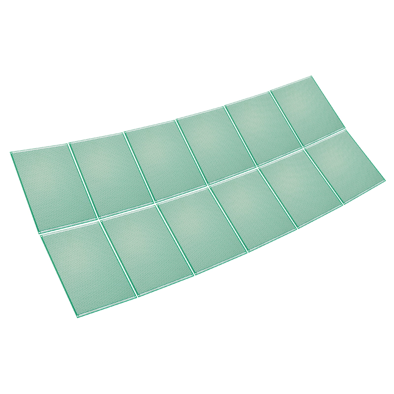 6" x 7.9" PCB Board Circuit, 12 Pcs Single Sided Prototype Solder Boards for Soldering and Electronic Project Circuit Boards Solderable Breadboard, Green