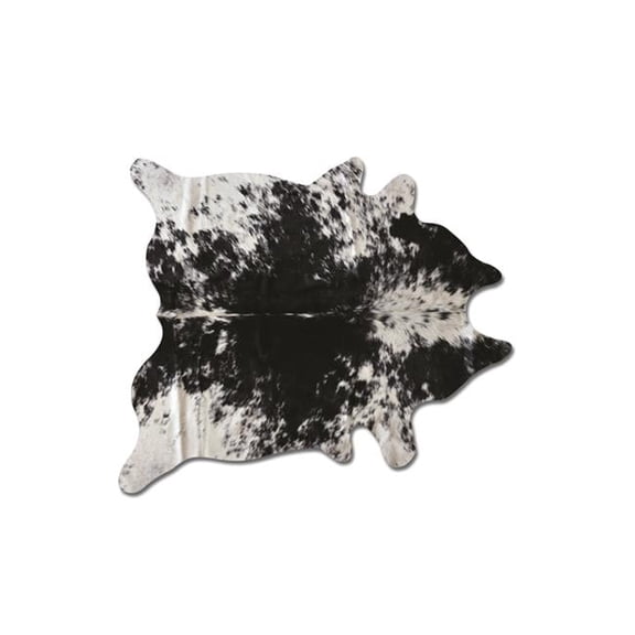 6 x 7 ft. Kobe Salt & Pepper Cowhide Rug - Black & White