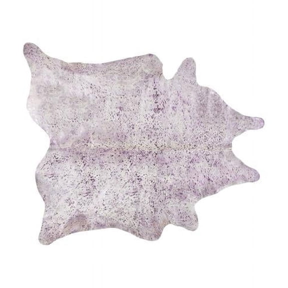 6 x 7 ft. Scotland Cowhide Rug - Grey, Pink & Silver