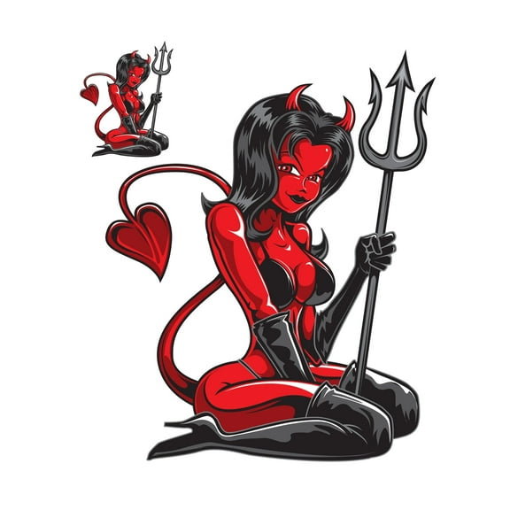 6" x 8" Decal, Devil Girl
