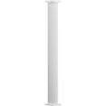 thumbnail image 1 of 6" x 8' Endura-Aluminum Column, Round Shaft (For Post Wrap Installation), Non-Tapered, Fluted, Primed, Ready For Paint w/ Capital & Base, 1 of 21