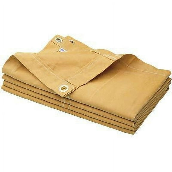 6' x 8' Foot Canvas Material Water Weather Repellant Treated Tarp Cover