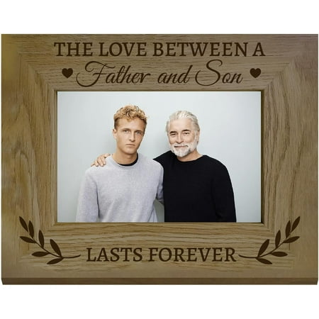 6 x 8 Inch Father and Son Picture Frame Tabletop Wood Frame Display Suit 4 x 6 Inch Photo Word Rectangle Natural Decor Set for Printing Pictures Photo Props Wall Decoration Accessories Brown