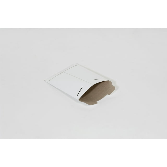 6 x 8" White Stayflat Mailer TabLock Original, Rigid Mailing Envelopes