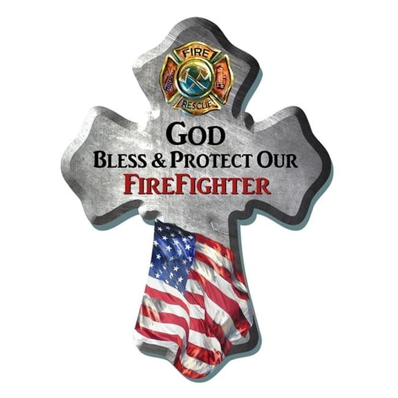 6 x 8 in. Firefighter Wall Cross