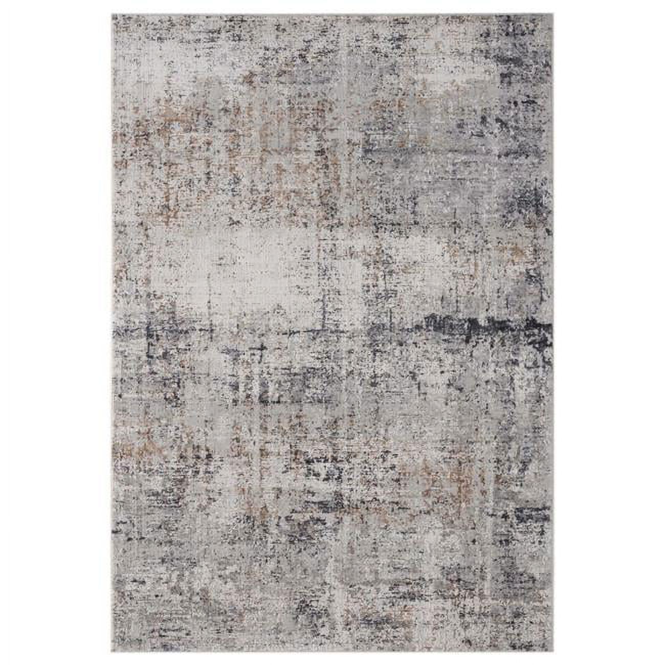 6 x 86" x 0.39" Grey Viscose/Polyester Area Rug - image 1 of 2