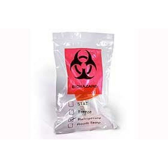6 x 9" 3-Wall Biohazard Specimen Transport Bags (1,000 Bags) - Laddawn 4059