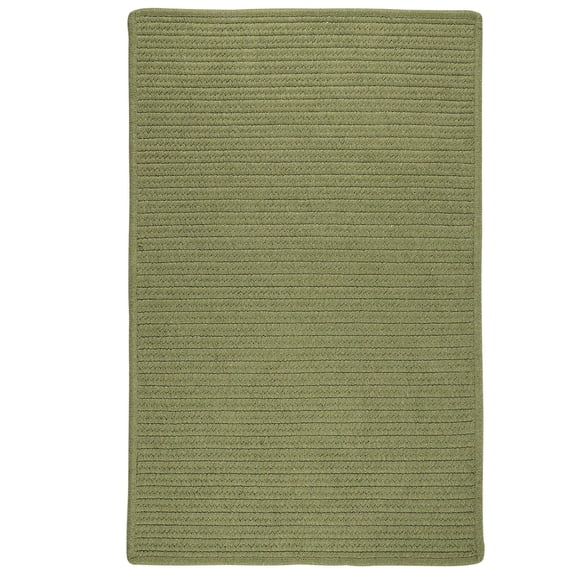 6' x 9' Basil Green Handmade Braided Rectangular Area Throw Rug