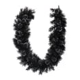 thumbnail image 1 of 6' x 9" Battery Operated Black Bristle Artificial Christmas Garland - Warm White LED Lights, 1 of 1