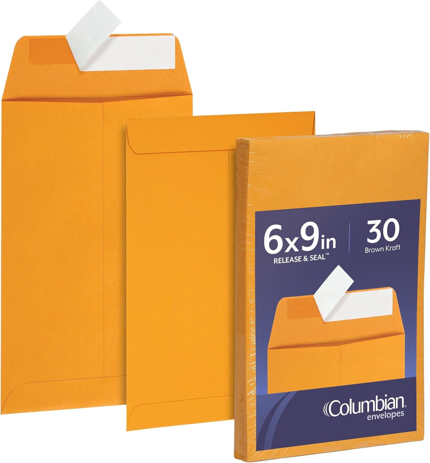 6 x 9 Catalog Envelopes with Self Seal Closure, 28 lb Brown Kraft, for ...