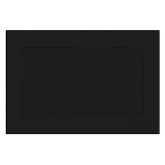 6 x 9 Full Face Window Envelopes - Midnight Black (50 Qty.)