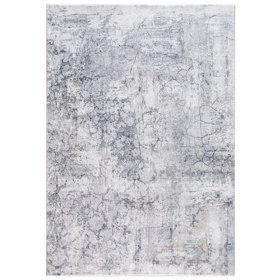 6’ x 9’ Gray Distressed Marble Area Rug
