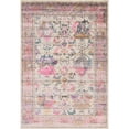thumbnail image 1 of 6' x 9' Ivory and Pink Traditional Rectangular Area Throw Rug, 1 of 6