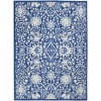 6â€™ x 9â€™ Navy and Ivory Intricate Floral Area Rug