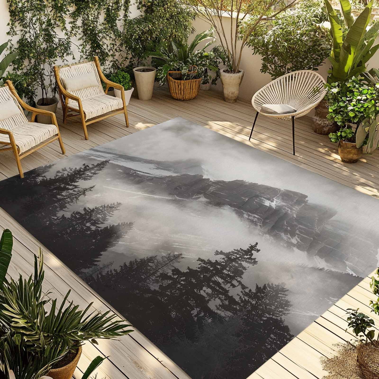 6' x 9' Outdoor Rug, National Parks Outdoor Washable Rug Large Floor ...