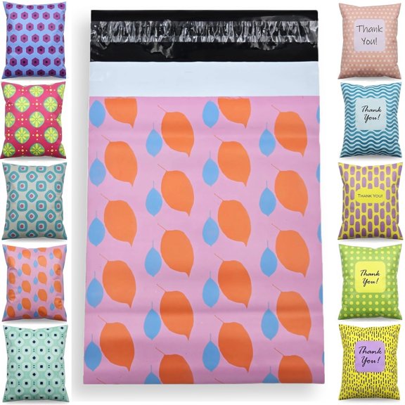 6 x 9 Poly Mailers Designer Quality 2.4Mil Thickness Shipping Plastic Envelopes Mailing Bags Self Adhesive Printed