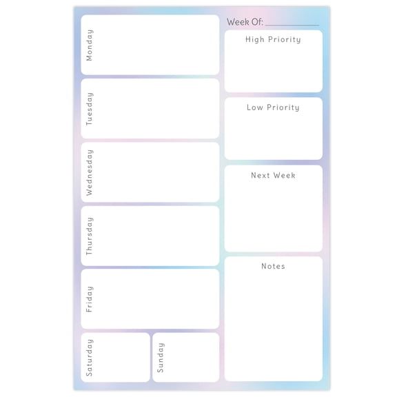6" x 9" Vertical To Do List - Pastel