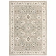 thumbnail image 1 of 6 x 9 ft. Beige Ivory Blue Green & Purple Oriental Power Loom Stain Resistant Rectangle Area Rug - Beige and Ivory - 6 x 9 ft., 1 of 1