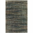 thumbnail image 1 of 6 x 9 ft. Black Navy Gold Ivory & Blush Abstract Power Loom Stain Resistant Rectangle Area Rug, 1 of 1