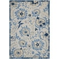 thumbnail image 1 of 6 x 9 ft. Blue & Gray Toile Non Skid Indoor & Outdoor Rectangle Area Rug - Blue and Gray - 6 x 9 ft., 1 of 1