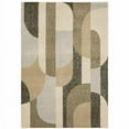 thumbnail image 1 of 6 x 9 ft. Brown & Ivory Geometric Power Loom Rectangle Area Rug - Brown and Ivory - 6 x 9 ft., 1 of 1