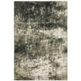 thumbnail image 1 of 6 x 9 ft. Charcoal Gray & Beige Abstract Power Loom Stain Resistant Rectangle Area Rug, 1 of 1