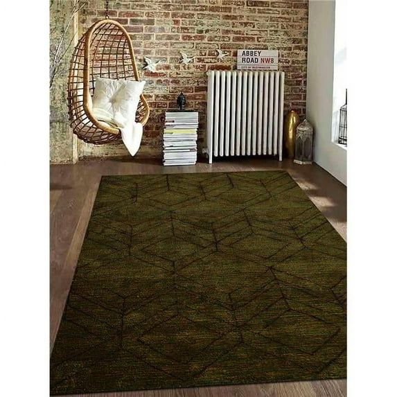 6 x 9 ft. Hand Knotted Gabbeh Silk Contemporary Rectangle Area Rug, Multi Color