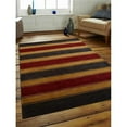 thumbnail image 1 of 6 x 9 ft. Hand Knotted Gabbeh Wool Contemporary Rectangle Area Rug, Charcoal & Gold, 1 of 1