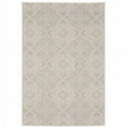 thumbnail image 1 of 6 x 9 ft. Ivory Floral Stain Resistant Indoor & Outdoor Rectangle Area Rug - Gray and Ivory - 0.07in. H x 78.74in. W x 110.24in. D, 1 of 1