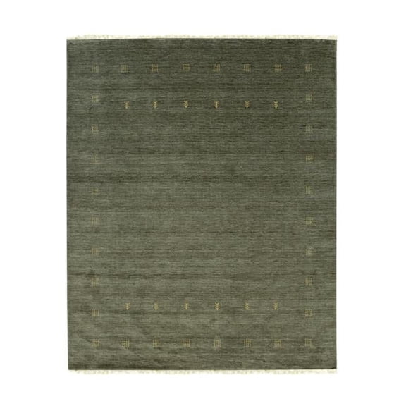 6 x 9 ft. Lori Contemporary Baft Rectangle Hand Knotted Area Rug - Green