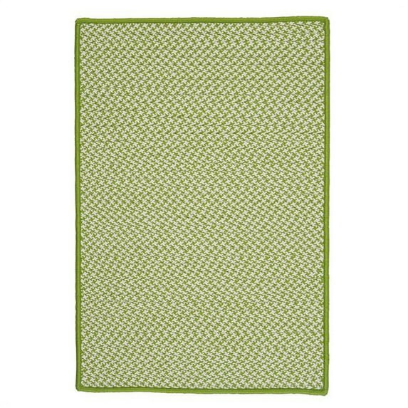 6 x 9 ft. Outdoor Houndstooth Tweed Rug, Lime