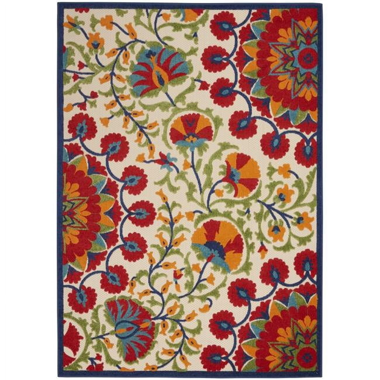 6 x 9 ft. Red & Multi Color Indoor & Outdoor Area Rug - Walmart.com
