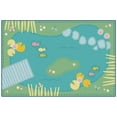 thumbnail image 1 of 6 x 9 ft. Tranquil Pond Activity Rectangle Rug - Light Green, 1 of 1