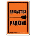 thumbnail image 1 of 6 x 9 in. Broomstick Parking Decal - Halloween Parking, 1 of 1