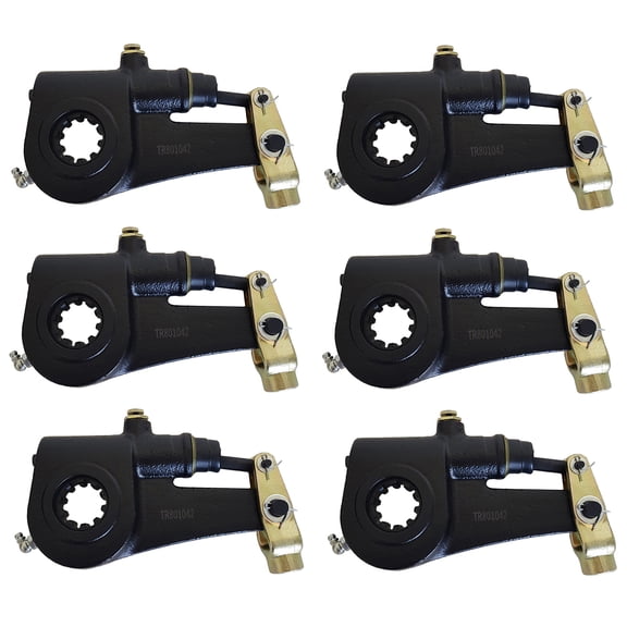 6 x Automatic Slack Adjuster 1.05"X10 Spline 6" Lever Replaces Meritor R801042
