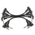 thumbnail image 1 of 6 x Electric Guitar Cables 6 inch 1/4 Right Angle Effect Pedal Patch Cord Black, 1 of 3