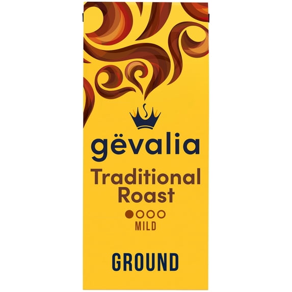 6 x - Gevalia Traditional Roast Mild Light Roast Ground Coffee, 12 oz Bag