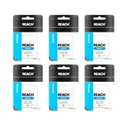 6 x REACH Unflavored Waxed Dental Floss, 55 yds