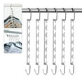 thumbnail image 1 of 6 x Wonder Metal Magic Clothes Hanger Hook Closet Organizer Space Saver Saving, Department: Adults, Teens, Color: Silver, 1 of 5