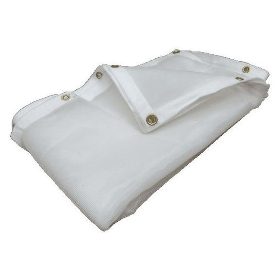 6'x10' White Super Heavy Duty Mesh Tarp Net Sail Sun Shade Awning and Fence Screen