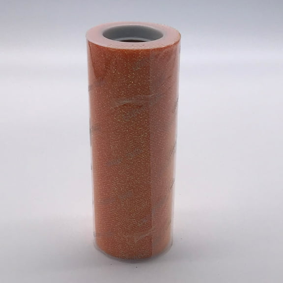 6"x15 Yd Glitter Tulle Ribbon-Orange