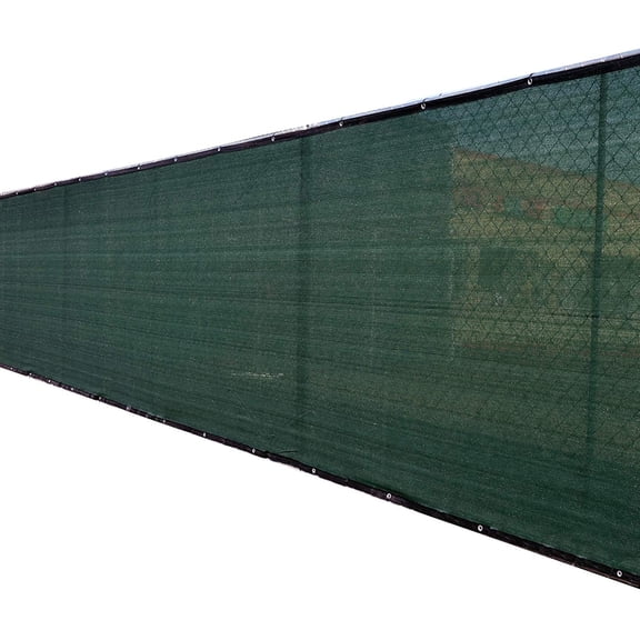 6'x25' Dark Green Fence Privacy Screen Windscreen Shade Cover Mesh Fabric with Aluminum Grommets for Construction