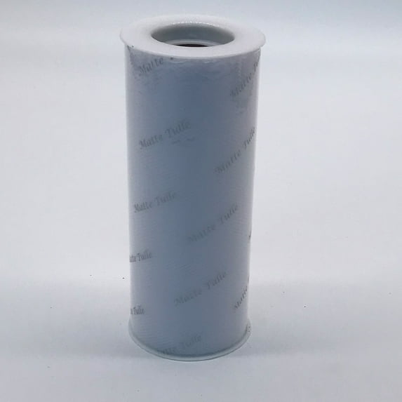 6"x31.25 Yd Glitter Tulle-White