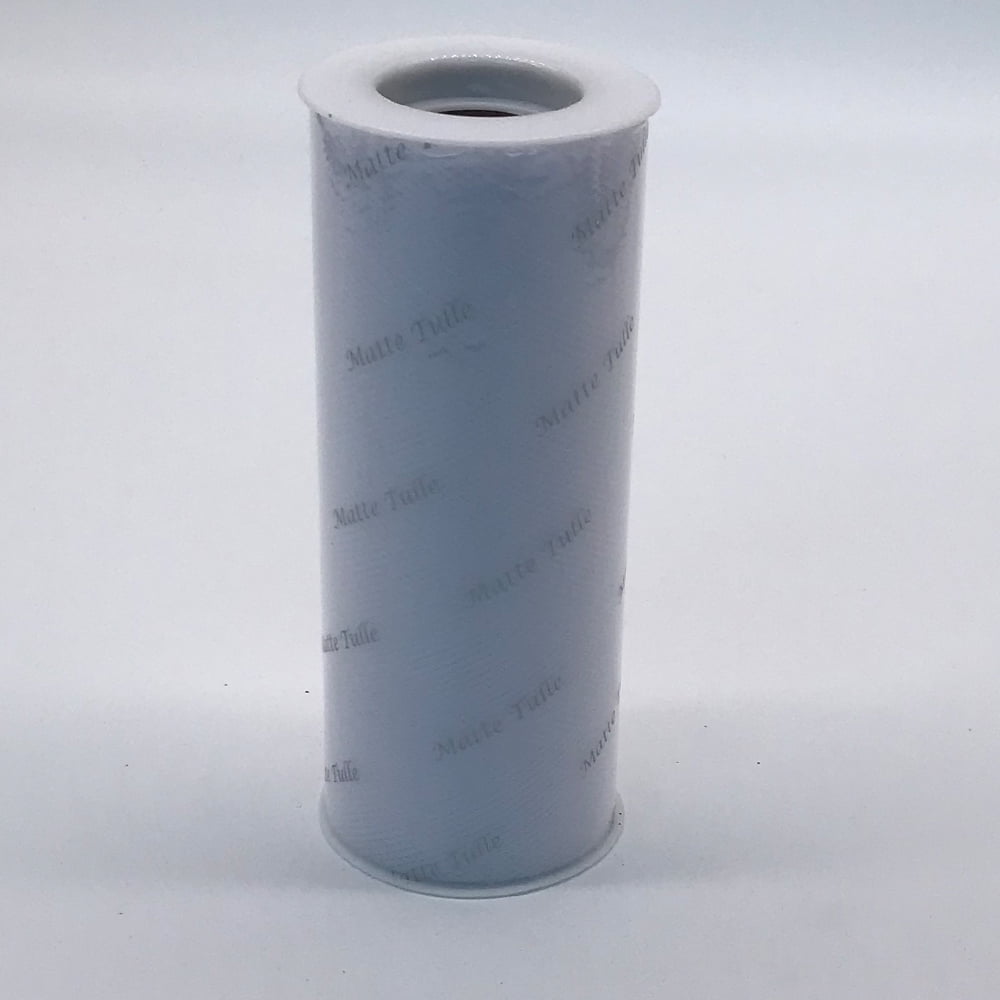 6"x31.25 Yd Matte Tulle-White