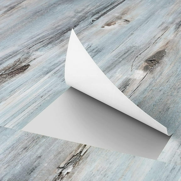 6"x36" 30 Pcs Peel and Stick Floor Tile Blue Reclaimed Wood Vinyl Flooring Planks Peel and Stick Wood Planks for Walls Waterproof Removable Sticky Tiles for Bathroom Kitchen Laminate Flooring