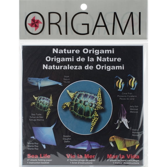 Yasutomo Fold 'Ems Origami Paper 6"X6" 27/Pkg-Sea Life, 9 Designs/3 Each