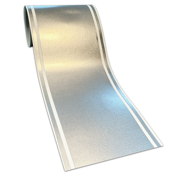 6"x72" Metallic Silver Vinyl Racing Stripes Car Boat Trailer Sticker Pinstripes