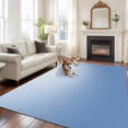 thumbnail image 1 of 6'x9' Area Rugs, Blue Ombre Indoor Outdoor Area Rug for Living Room Bedroom, Modern Minimalist Gradient Aesthetic Washable Bathroom Rugs Kitchen Floor Carpet Mats Home Decor Aesthetic, 1 of 8