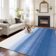 thumbnail image 1 of 6'x9' Area Rugs, Blue White Ombre Indoor Outdoor Area Rug for Living Room Bedroom, Modern Abstract Striped Lines Art Washable Bathroom Rugs Kitchen Floor Carpet Mats Home Decor Aesthetic, 1 of 8